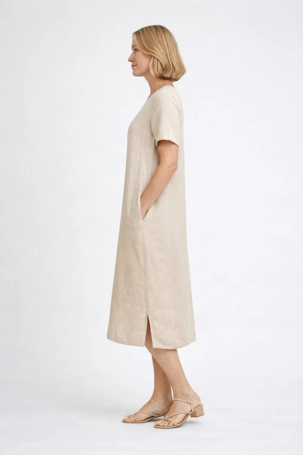 Elara  | Linen Midi Dress