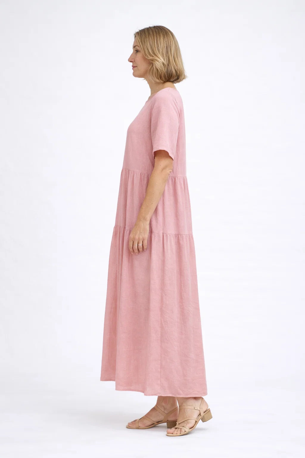 Luna | Tiered Linen Maxi Dress