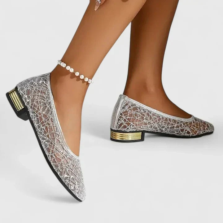 Marguer | Pointed-Toe Studded Ballet Flats