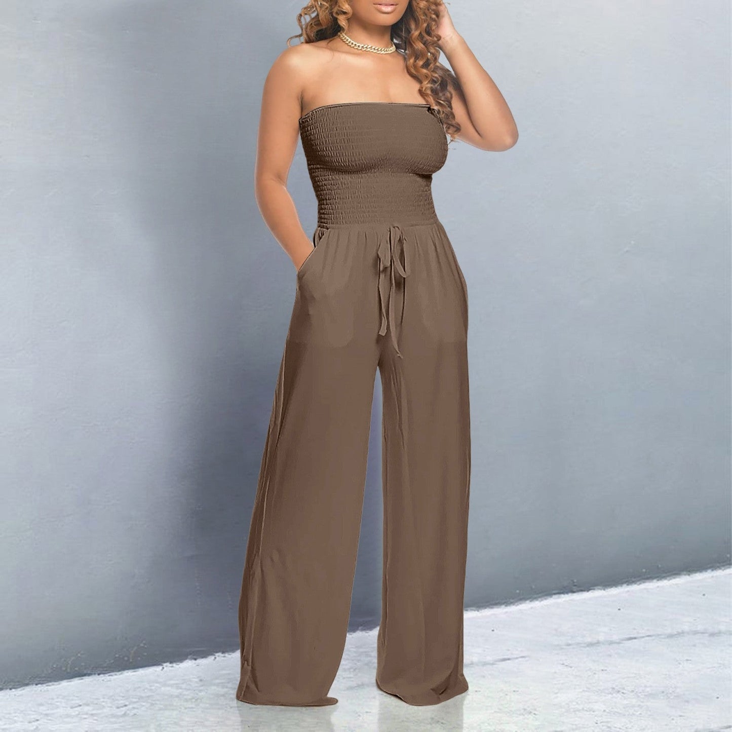Bella | Off-Shoulder Wide Leg Jumpsuit