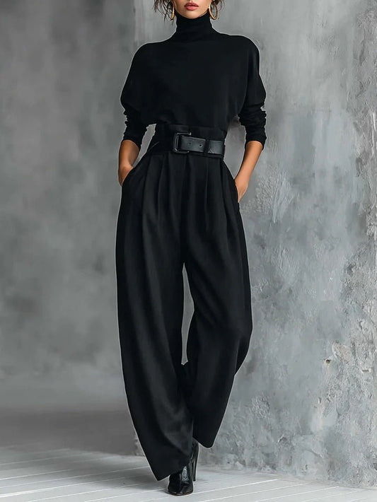 Luna | Turtleneck Belted Set