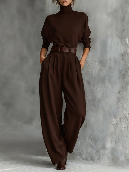 Luna | Turtleneck Belted Set