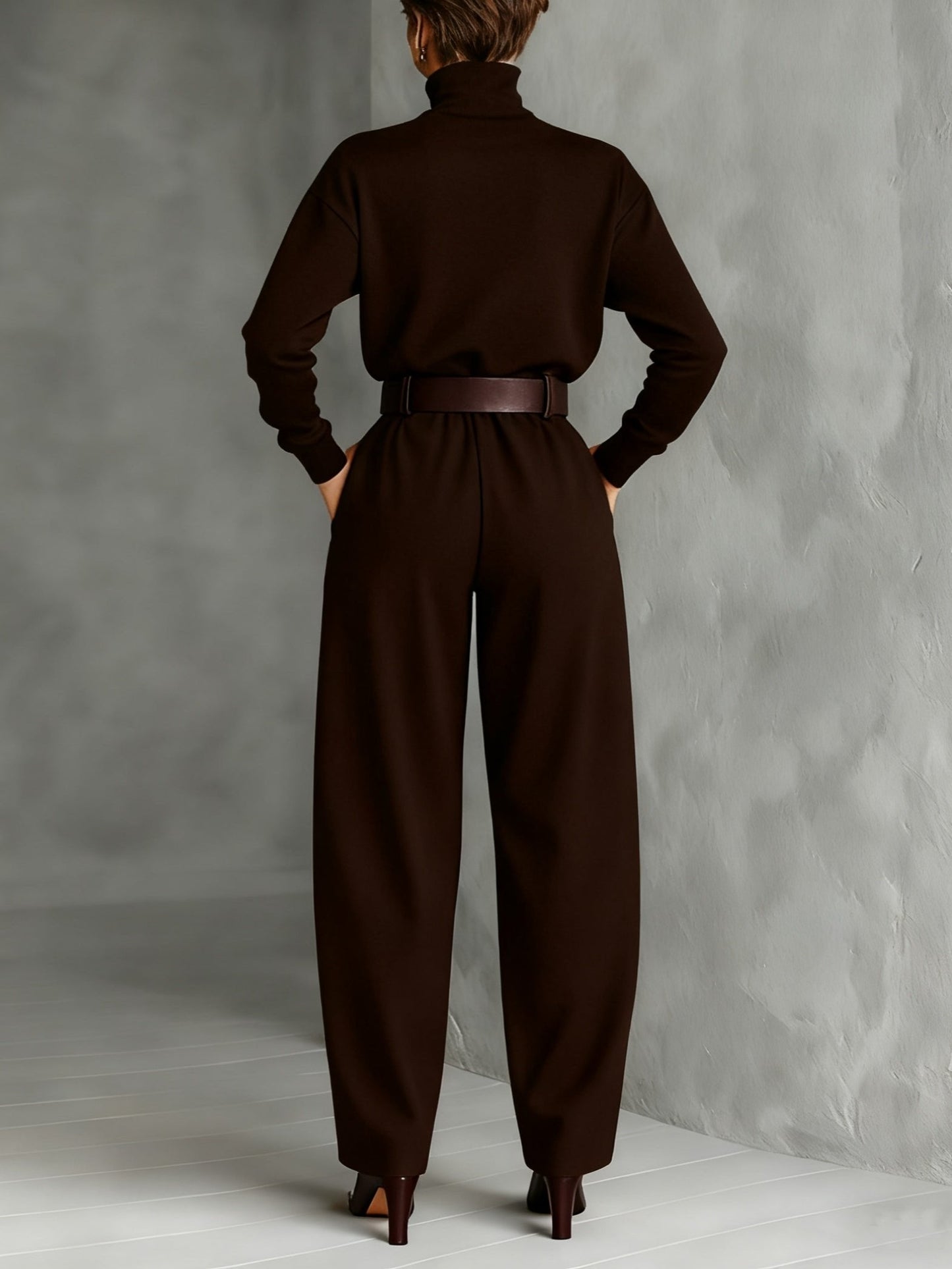 Luna | Turtleneck Belted Set