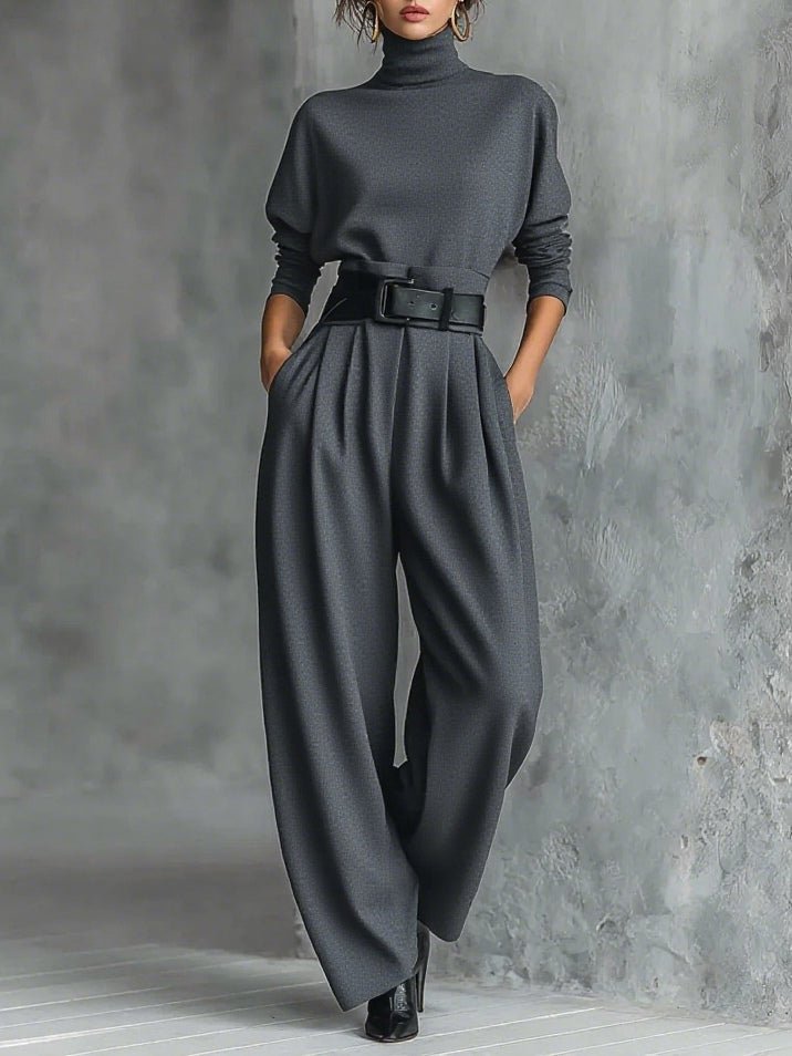 Luna | Turtleneck Belted Set