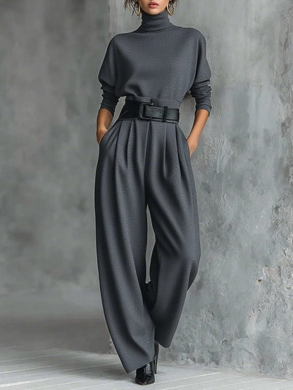 Luna | Turtleneck Belted Set