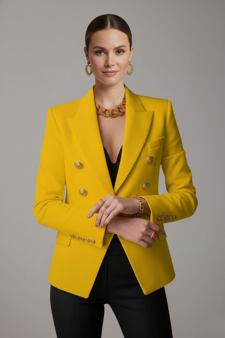 Blazer showing the sleeve and shoulder line