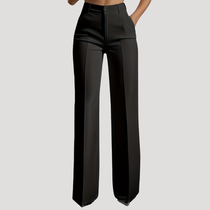 Tailored wide-leg trousers shown at full length