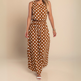 Philomena | Flowing Polka Dot Maxi Dress