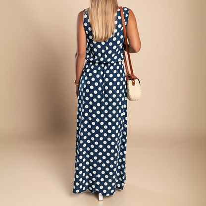 Philomena | Flowing Polka Dot Maxi Dress