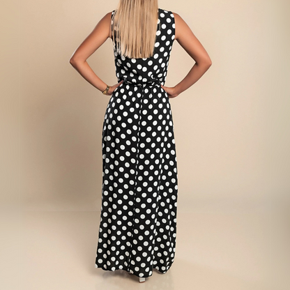 Philomena | Flowing Polka Dot Maxi Dress