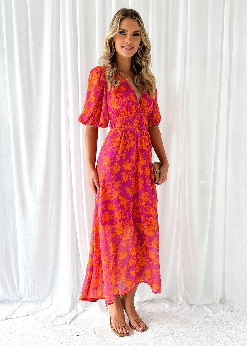 Marisol | Floral V-Neck Maxi Dress