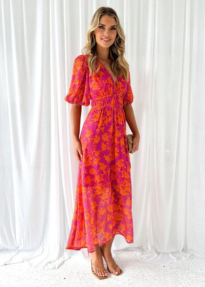 Marisol | Floral V-Neck Maxi Dress