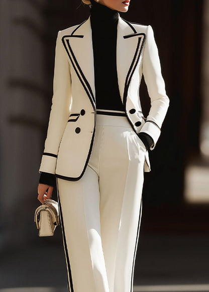 Bexana | Double-Breasted Blazer & Wide-Leg Suit Set