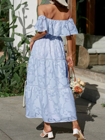 Rivène | Off-Shoulder Tiered Midi Dress