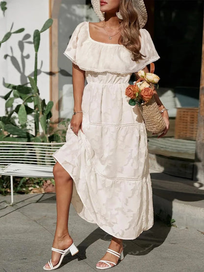 Rivène | Off-Shoulder Tiered Midi Dress