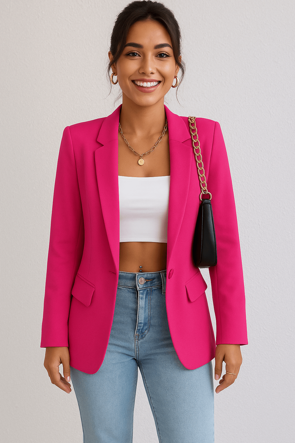 Blazer shown open at the front